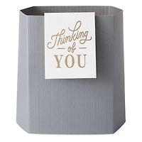 Build-a-Bouquet Thinking of You Gray Stripes Pop-Up Paper Vase With Mini Card for only USD 4.99 | Hallmark