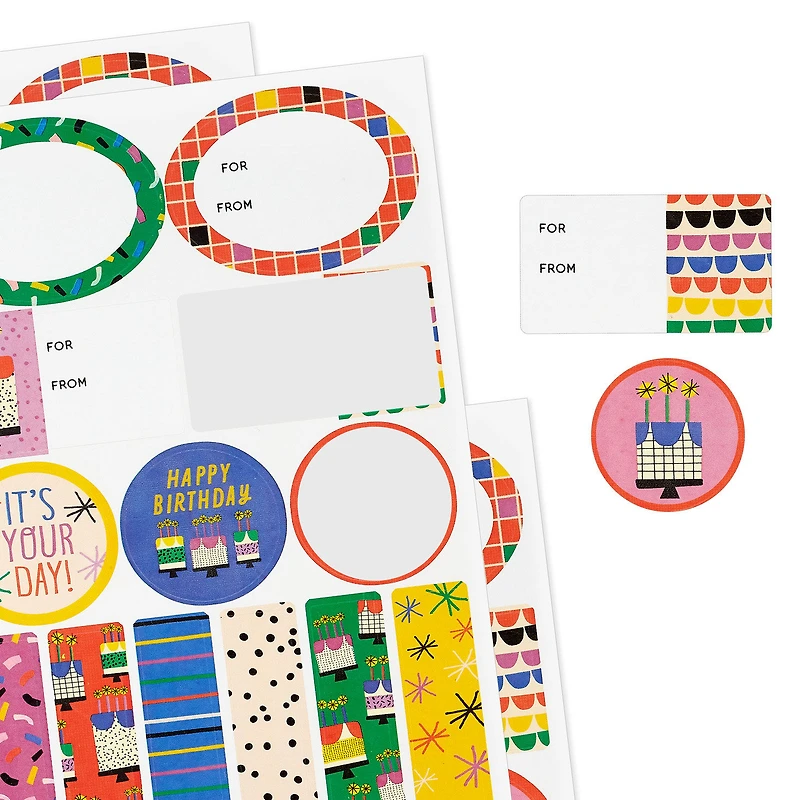 Vanilla-Scented Colorful Birthday Gift Tags and Stickers, 3 sheets for only USD 3.99 | Hallmark
