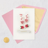 Pink Champagne Flutes Quilled Paper Handmade Wedding Card for Couple for only USD 9.59 | Hallmark
