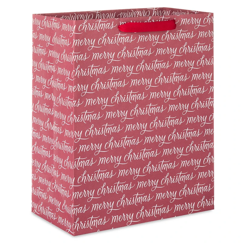13" Merry Christmas Messages on Burgundy Large Gift Bag for only USD 4.49 | Hallmark