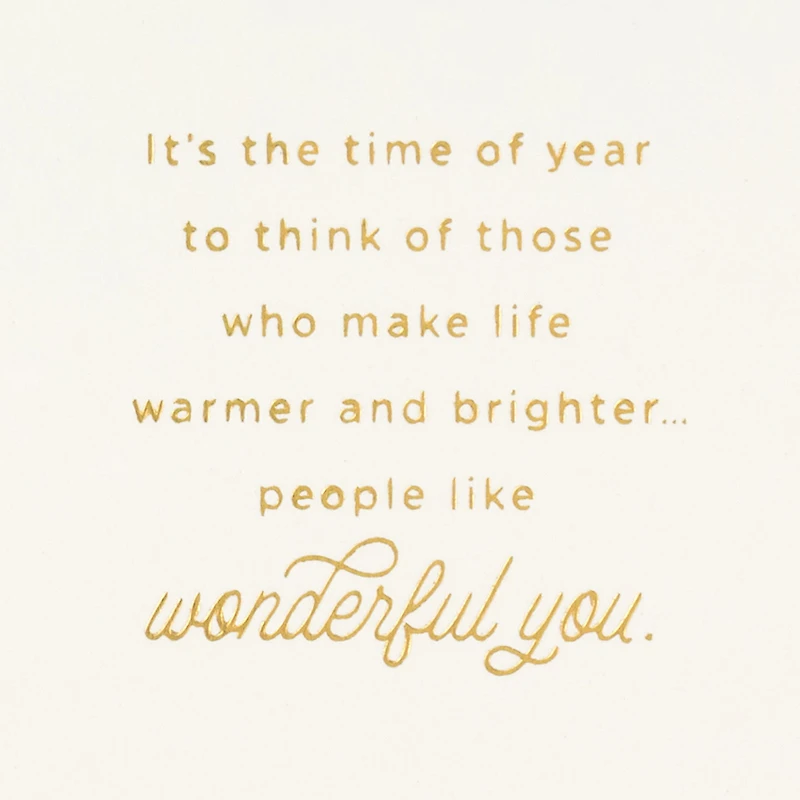 You Make Life Warmer and Brighter Christmas Card for only USD 6.99 | Hallmark