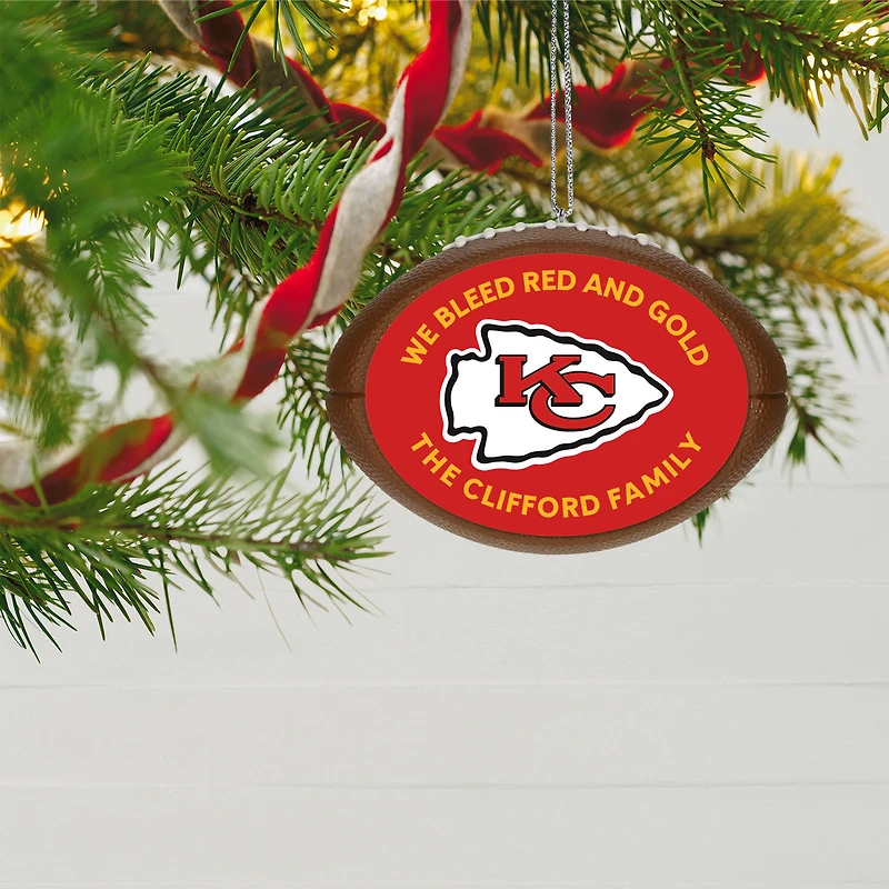 NFL Kansas City Chiefs Football Personalized Ornament, Custom Text for only USD 30.99 | Hallmark