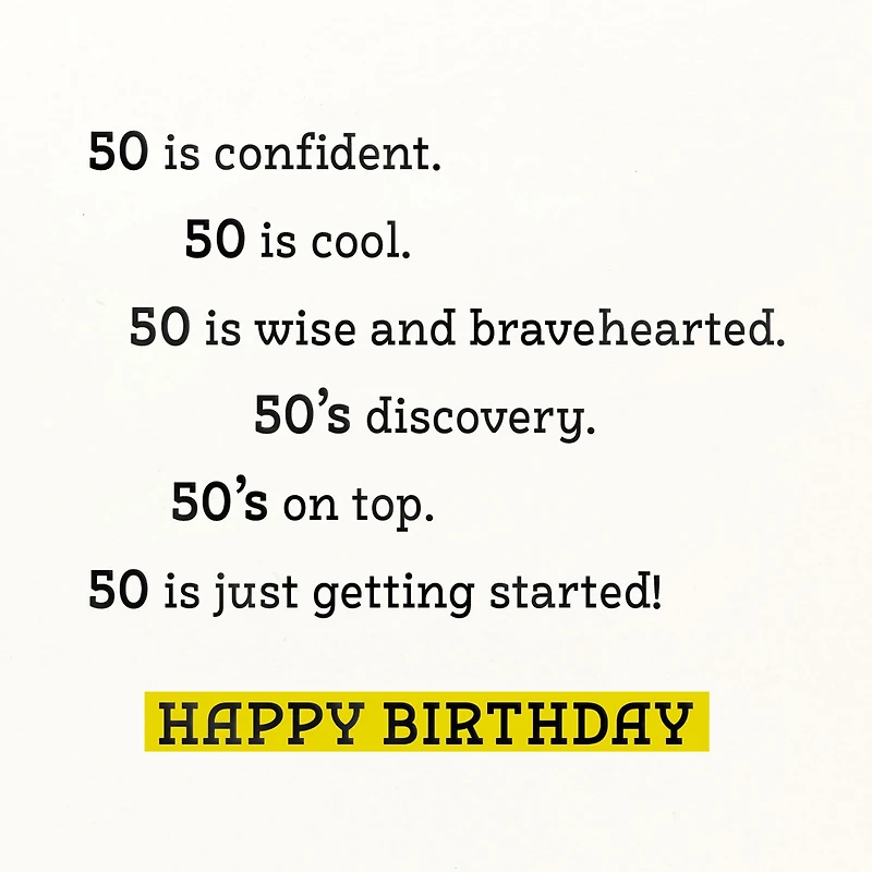 Just Getting Started 50th Birthday Card for only USD 4.59 | Hallmark