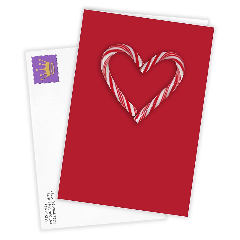 Candy Cane Heart Custom Holiday Card for only USD 4.99 | Hallmark