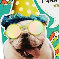 Bulldog in Party Hat Funny 9th Birthday Card With Decal for only USD 3.99 | Hallmark