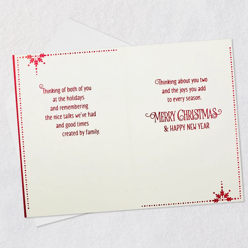 Thinking of the Joys You Add to the Season Christmas Card for Granddaughter and Husband for only USD 5.59 | Hallmark
