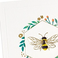 Bee in Hexagon of Flowers Blank Card for only USD 5.99 | Hallmark