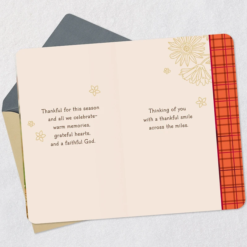 A Thankful Smile Across the Miles Thanksgiving Card for only USD 3.99 | Hallmark