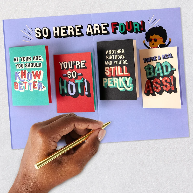 A Bad-Ass, Smart-Ass, Kick Ass Lady Birthday Card With Mini Cards for Her for only USD 5.59 | Hallmark