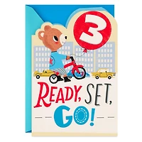 Birthday Boy Bear on a Bike 3rd Birthday Card for only USD 2.99 | Hallmark