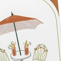Bistro Table and Chairs With Umbrella Blank Card for only USD 4.59 | Hallmark