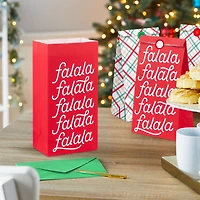 Plaid and Fa La La Christmas Goodie Bags With Stickers, Pack of 12 for only USD 6.99 | Hallmark