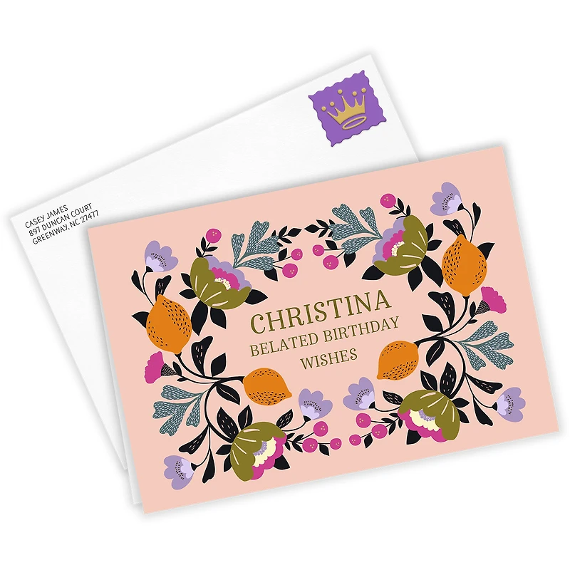 Florals on Pink Custom Card for only USD 4.99 | Hallmark