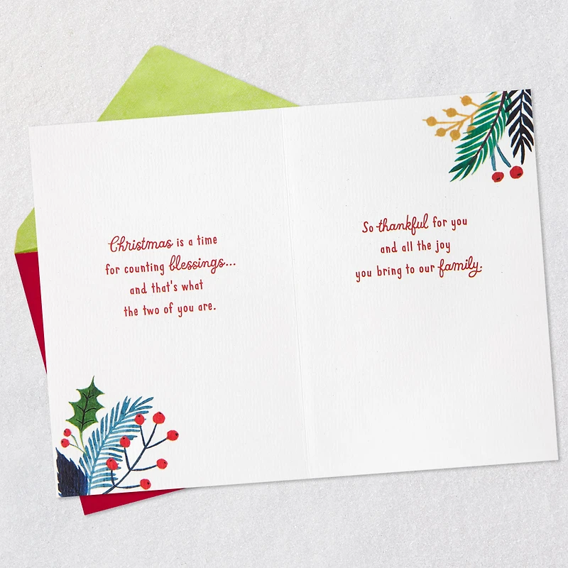 A Time for Counting Blessings Christmas Card for Son and Daughter-in-Law for only USD 5.59 | Hallmark