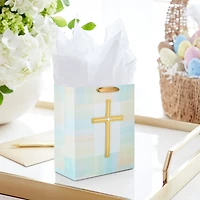 13" Gold Cross With Pastel Border Large Gift Bag for only USD 4.99 | Hallmark