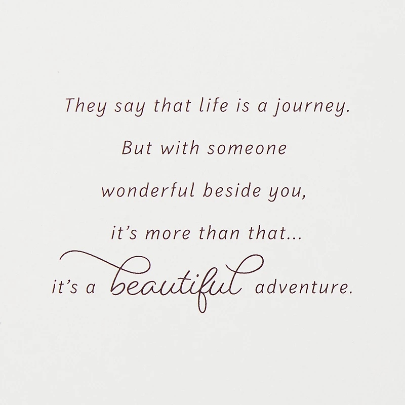 Life Is a Beautiful Adventure Wedding Card With Magnetic Photo Frame for only USD 9.99 | Hallmark