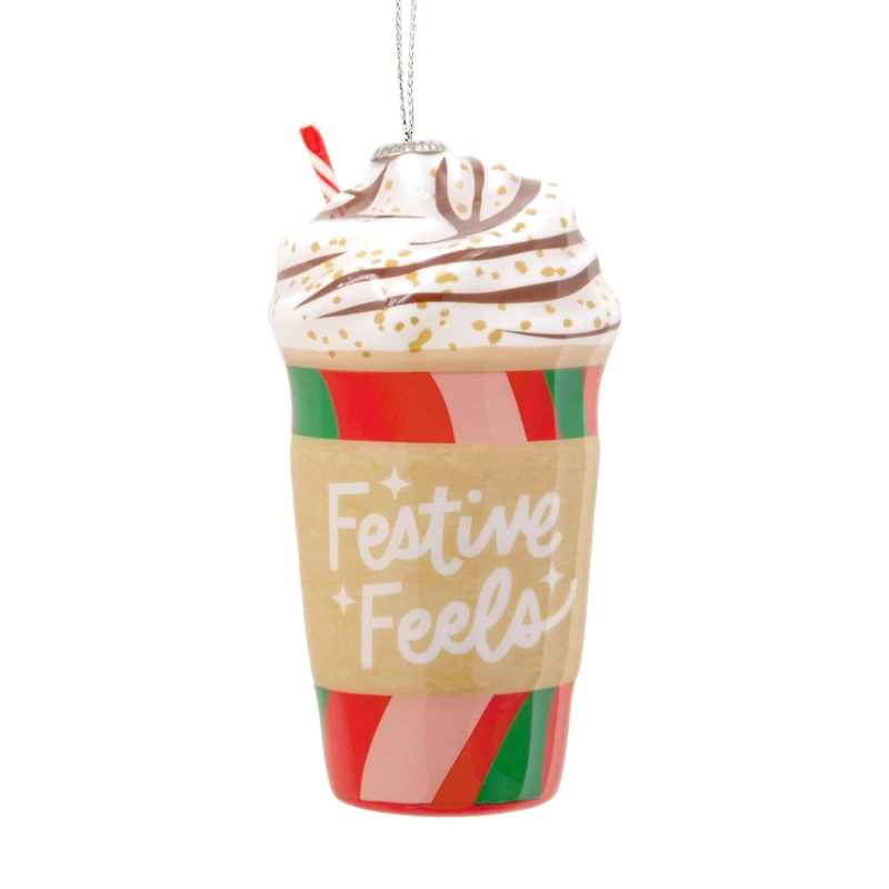 Festive Feels Coffee Cup Shatterproof Hallmark Ornament for only USD 9.49 | Hallmark