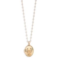 Kentucky Roses Gold Metal Necklace With Horseshoe Locket and Faux Pearls for only USD 20.00 | Hallmark