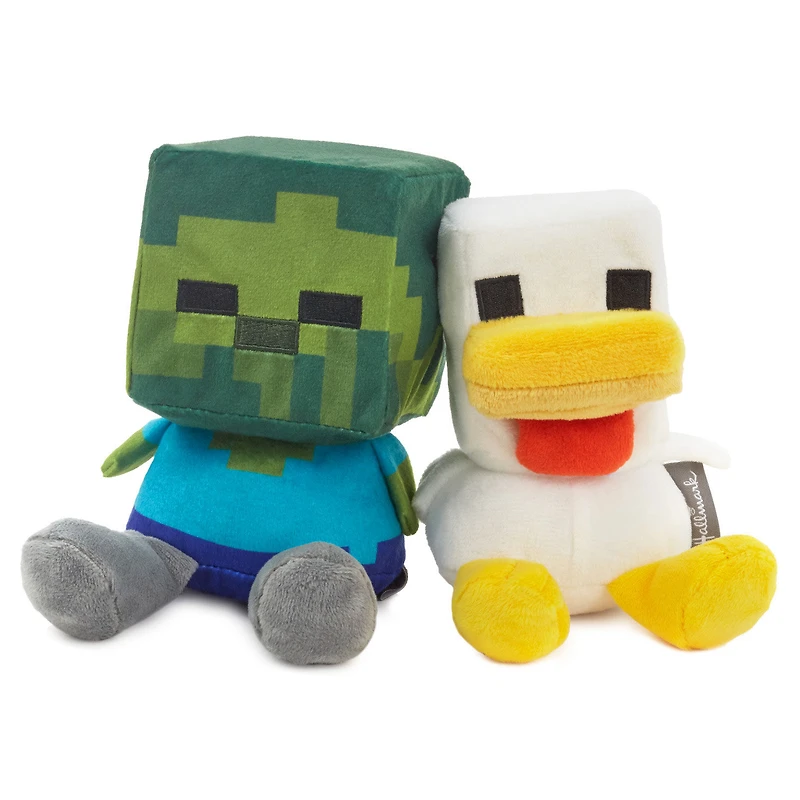 Better Together Minecraft Baby Zombie and Chicken Magnetic Plush Pair, 5.25" H for only USD 24.99 | Hallmark