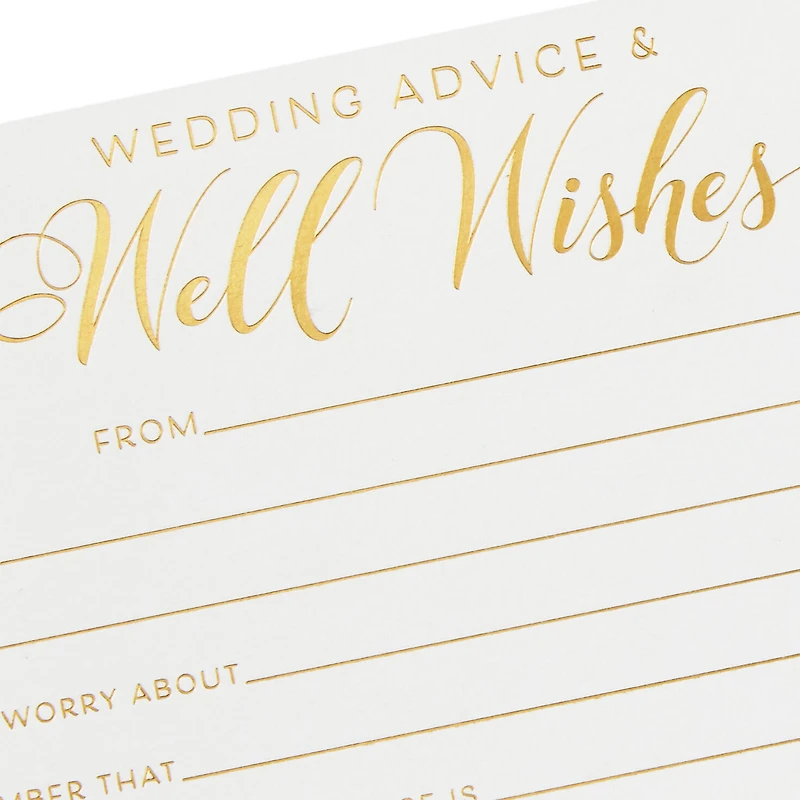Wedding Advice and Well Wishes Note Cards, Pack of 24 for only USD 14.99 | Hallmark