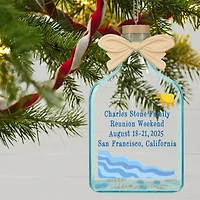 A Day at the Beach Sun & Waves Personalized Ornament