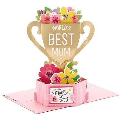 World's Best Mom Trophy 3D Pop-Up Mother's Day Card for Mom for only USD 7.99 | Hallmark