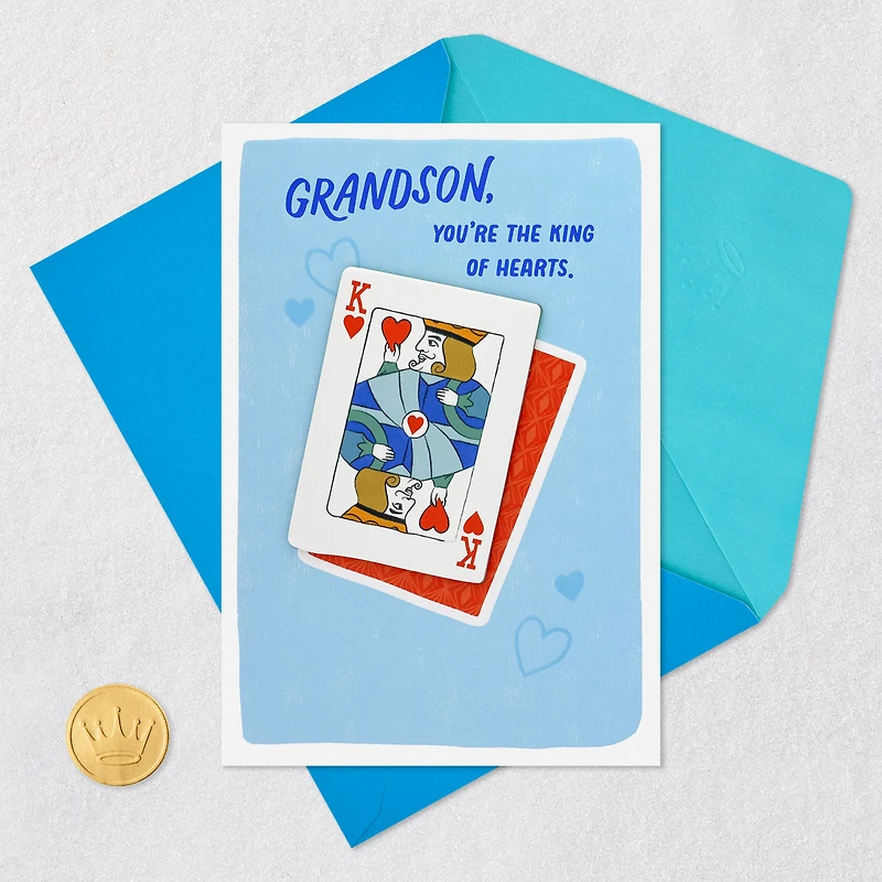 You're the King of Hearts Birthday Card for Grandson for only USD 6.99 | Hallmark