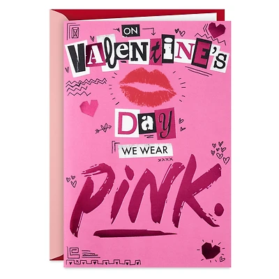 Mean Girls Wear Pink Burn Book Funny Pop-Up Valentine's Day Card for only USD 5.99 | Hallmark