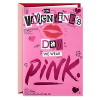Mean Girls Wear Pink Burn Book Funny Pop-Up Valentine's Day Card for only USD 5.99 | Hallmark