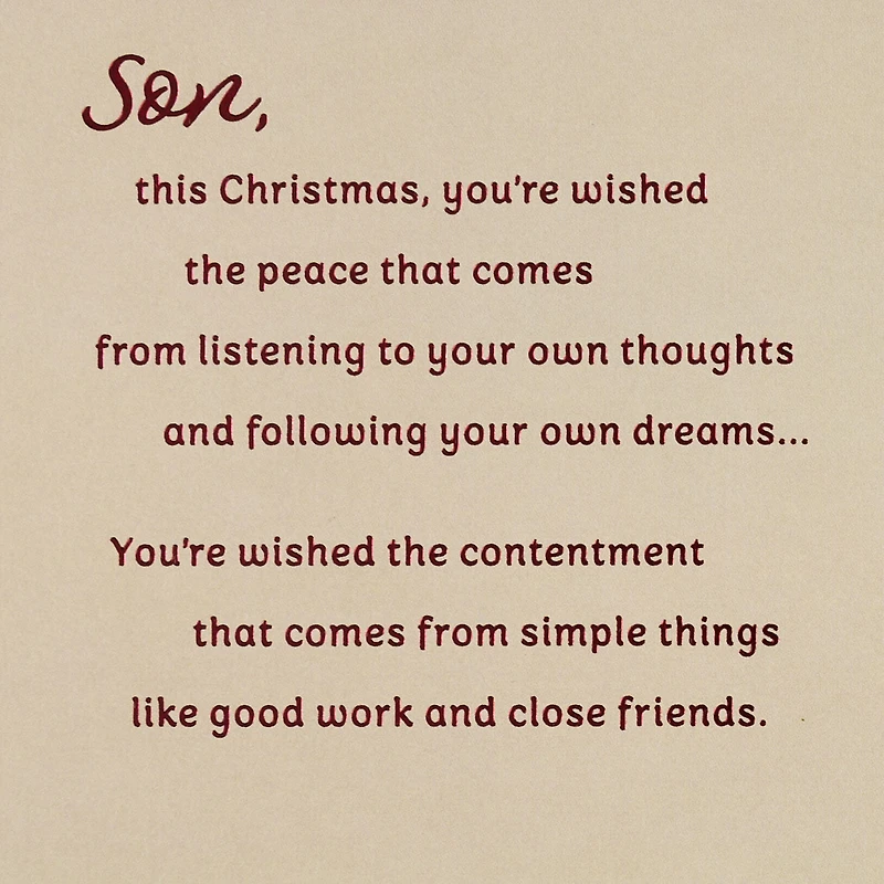 Wishes Filled With Love Christmas Card for Son for only USD 5.99 | Hallmark