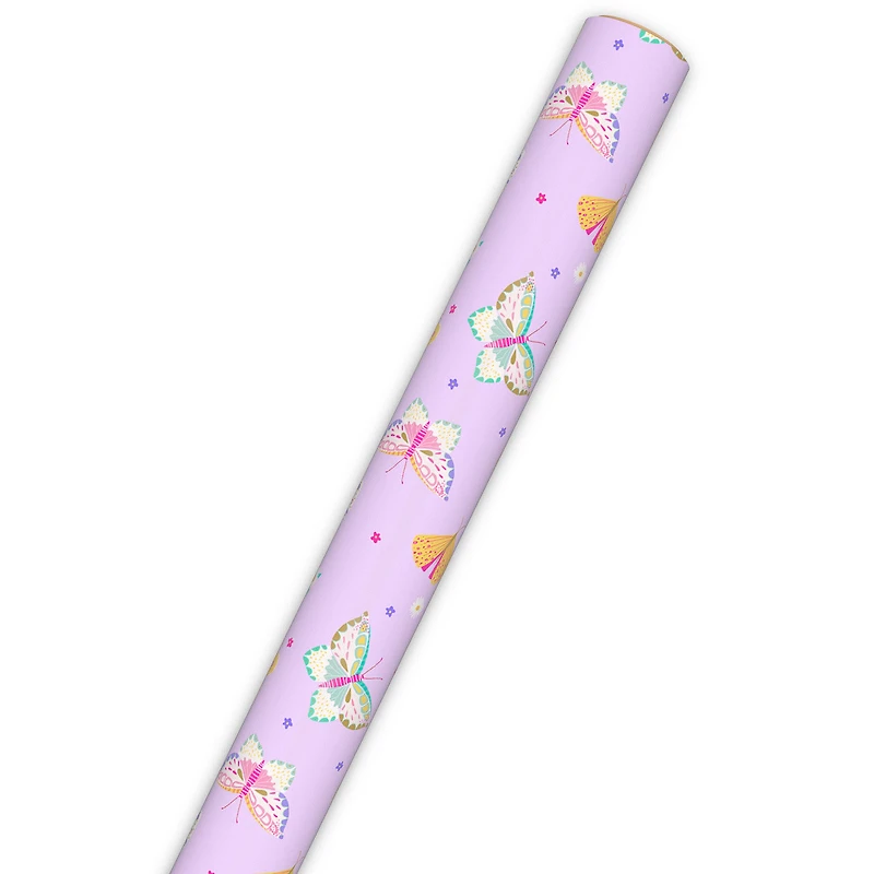 Pretty Butterflies on Lilac Wrapping Paper Roll, 20 sq. ft. for only USD 4.99 | Hallmark