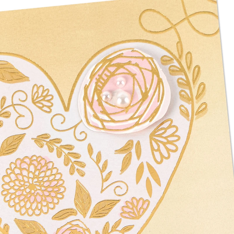 Bejeweled Floral Heart Blank Card for only USD 5.59 | Hallmark
