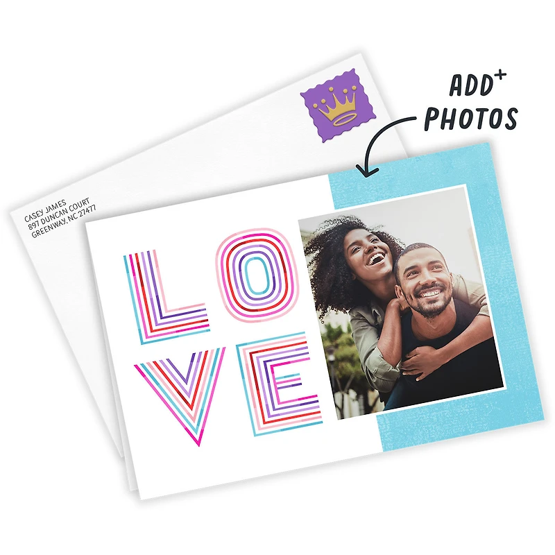 Personalized Rainbow Lettering Love Photo Card for only USD 4.99 | Hallmark