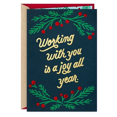 Working With You Is a Joy Christmas Card for Coworker for only USD 3.99 | Hallmark