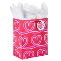 9.6" Looped Hearts Medium Valentine's Day Gift Bag With Tissue Paper for only USD 5.99 | Hallmark