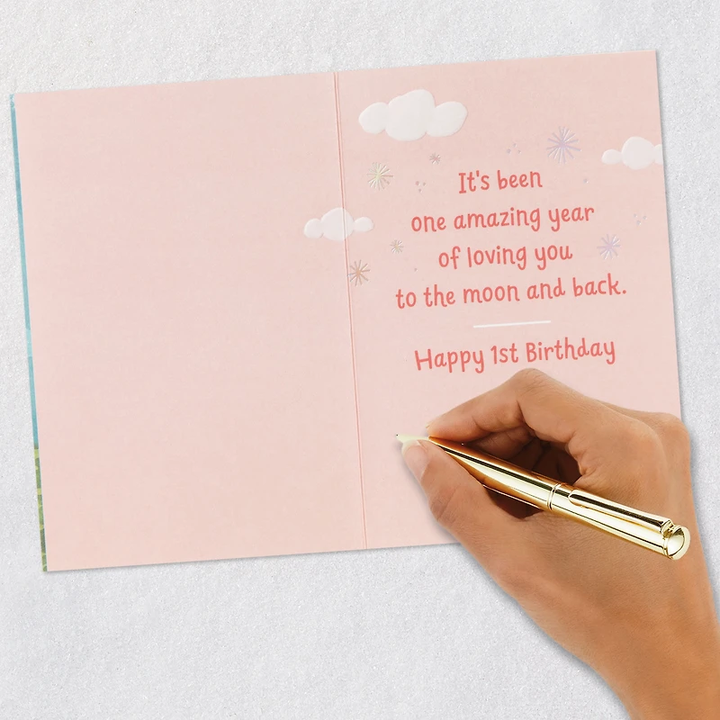 Love You to the Moon and Back 1st Birthday Card for Daughter for only USD 3.99 | Hallmark