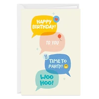 Text Message Bubbles Custom Birthday Card for only USD 4.99 | Hallmark