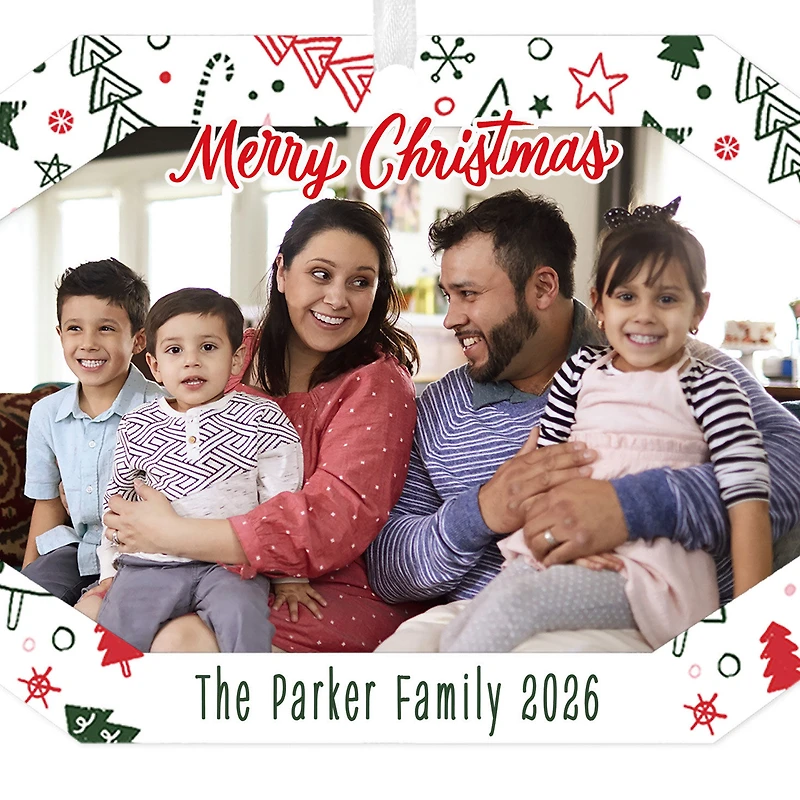 Festive Fun Metal Personalized Ornament, Custom Photo and Text for only USD 17.99 | Hallmark