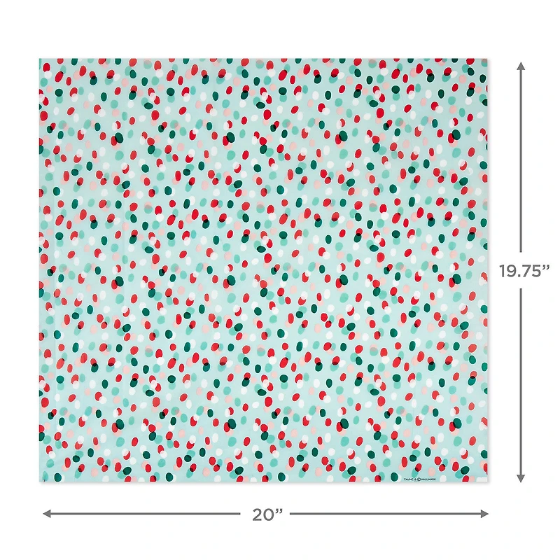 Colorful Dots on Mint Tissue Paper With Gift Tag Stickers, 10 sheets for only USD 4.99 | Hallmark