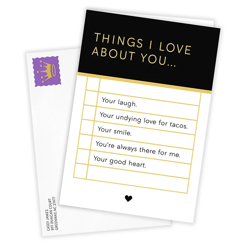 Things I Love About You List Custom Card for only USD 4.99 | Hallmark