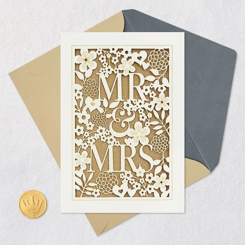 Elegant Lace Mr. and Mrs. Wedding Card for only USD 6.99 | Hallmark