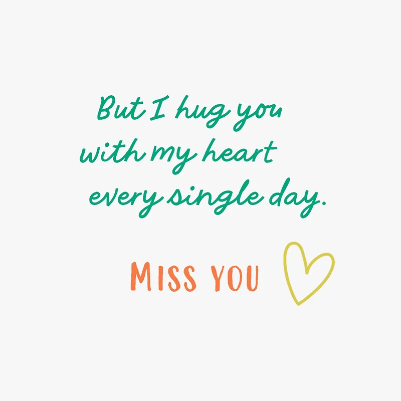 I Hug You in My Heart Every Day Miss You Card for only USD 2.99 | Hallmark