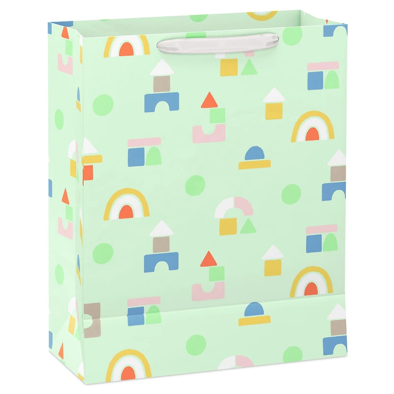 15.5" Building Blocks on Mint Extra-Large New Baby Gift Bag for only USD 5.49 | Hallmark