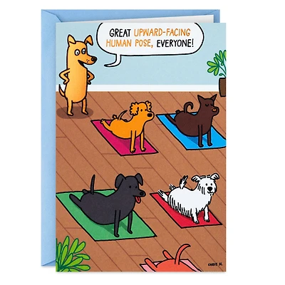 Dogs Doing Yoga Poses Funny Birthday Card for only USD 4.49 | Hallmark