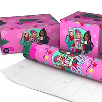 Barbie™ and Friends on Pink Christmas Wrapping Paper Roll, 25 sq. ft. for only USD 4.99 | Hallmark