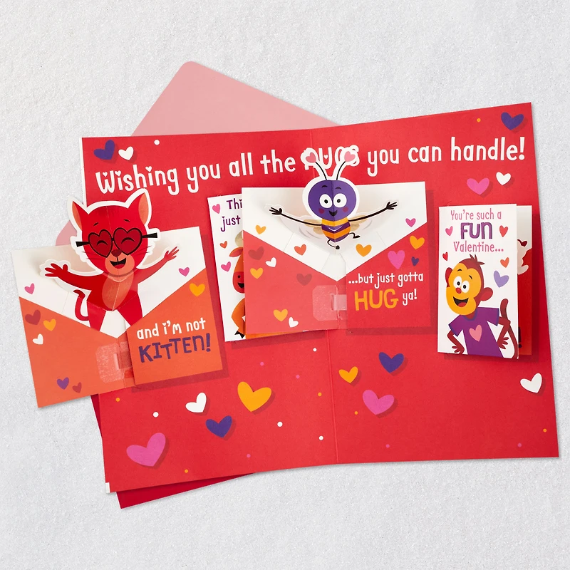 Animal Hugs Valentine's Day Card With Sound and Mini Pop-Up Cards for only USD 9.99 | Hallmark