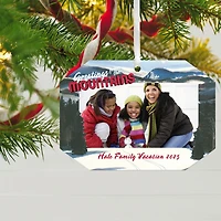 Mountain Vacation Metal Personalized Ornament, Custom Photo and Text for only USD 17.99 | Hallmark