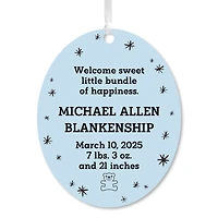 Vertical Oval Metal Personalized Ornament, Custom Text for only USD 17.99 | Hallmark