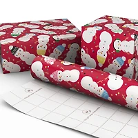 Snow Kiddos on Red Jumbo Holiday Wrapping Paper Roll, 90 sq. ft. for only USD 9.99 | Hallmark