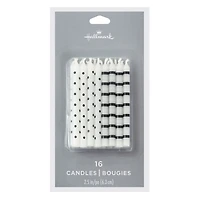 Black Dots and Stripes on White Birthday Candles, Set of 16 for only USD 2.99 | Hallmark